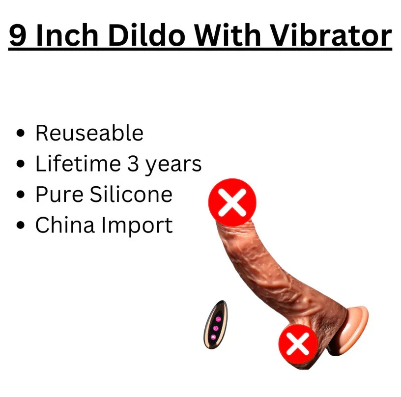 9 Inch Remote control Dildo With Vibrator