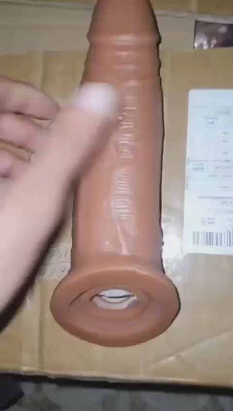 8 inch silicone sleeve(condom) Brown Color